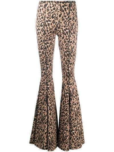 Versace Jeans Couture расклешенные брюки с леопардовым принтом