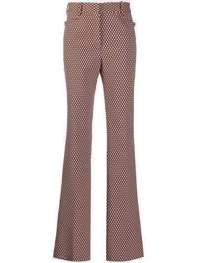 Victoria Beckham расклешенные брюки с геометричным принтом