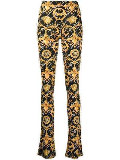 Versace расклешенные брюки с принтом Barocco Signature