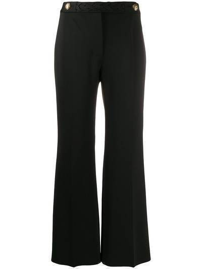 Givenchy расклешенные брюки с плетеной отделкой