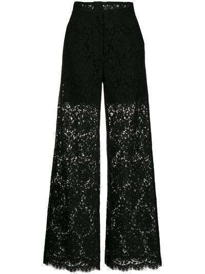 Dolce & Gabbana брюки из цветочного кружева