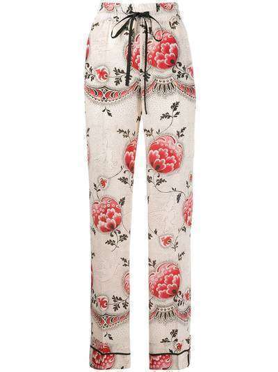 RedValentino брюки с цветочным узором