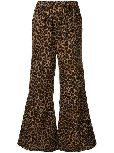 Mes Demoiselles расклешенные брюки с леопардовым принтом