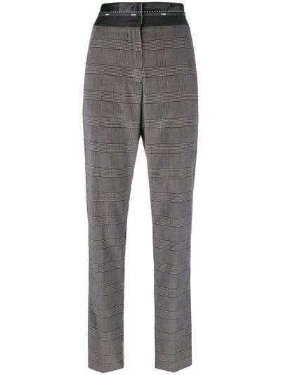 MSGM high waist checked trousers