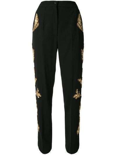 Dolce & Gabbana брюки с пайетками и завышенной талией