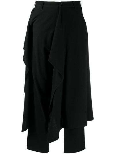 Yohji Yamamoto брюки с драпировкой