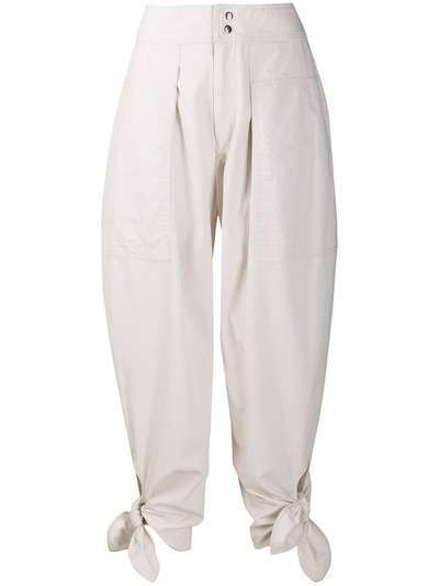 Isabel Marant брюки с завышенной талией и завязками на манжетах