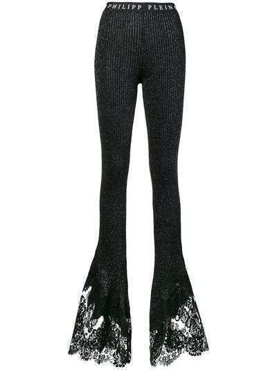 Philipp Plein flared ribbed knit trousers