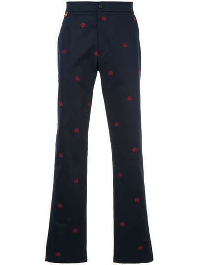 Gieves & Hawkes embroidered chinos