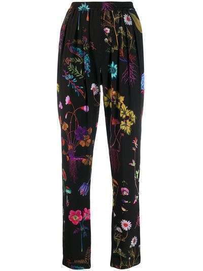 Stella McCartney зауженные брюки с цветочным принтом