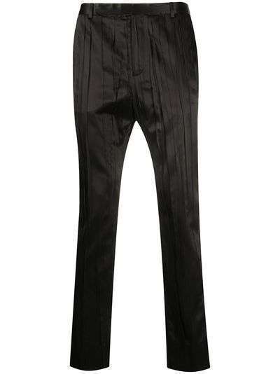 Saint Laurent брюки прямого кроя со складками
