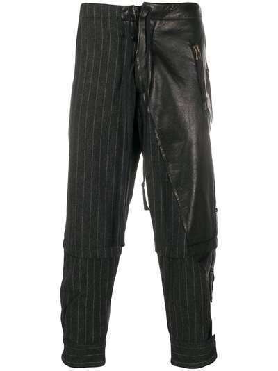 Greg Lauren брюки с контрастными вставками