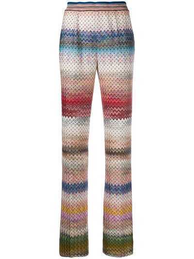 Missoni брюки с узором зигзаг