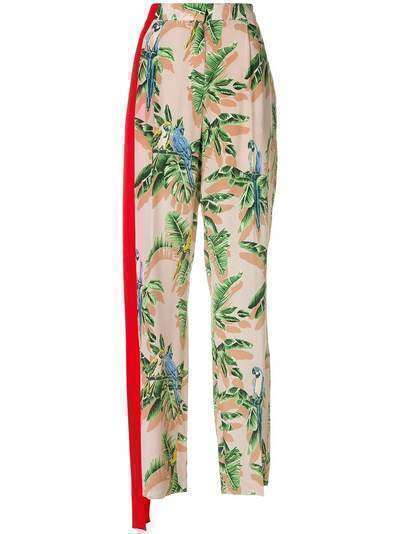 Stella McCartney брюки с растительным принтом