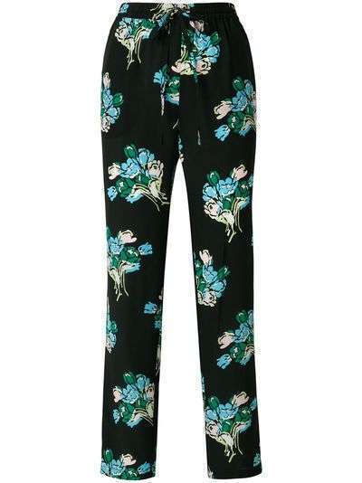 RedValentino брюки с цветочным принтом