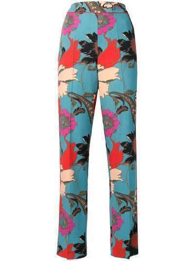 Etro брюки с цветочным узором