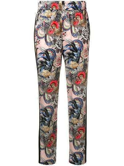 RedValentino брюки прямого кроя с цветочным узором