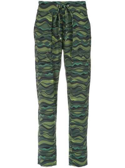 Amir Slama wave print drawstring pants