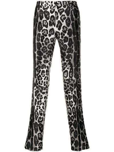 Dolce & Gabbana прямые брюки с леопардовым принтом