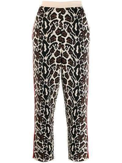 Stella McCartney спортивные брюки с леопардовым принтом