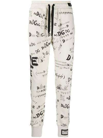 Dolce & Gabbana зауженные спортивные брюки с логотипом DG