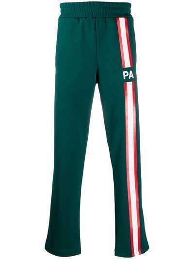 Palm Angels спортивные брюки с полоской и логотипом