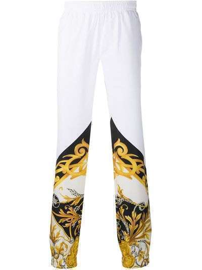 Versace спортивные брюки с принтом Barocco Acanthus