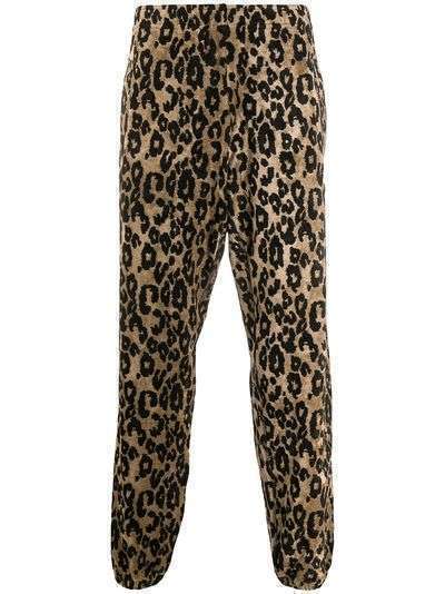 Roberto Cavalli спортивные брюки с леопардовым принтом