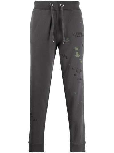 Helmut Lang спортивные брюки с эффектом разбрызганной краски