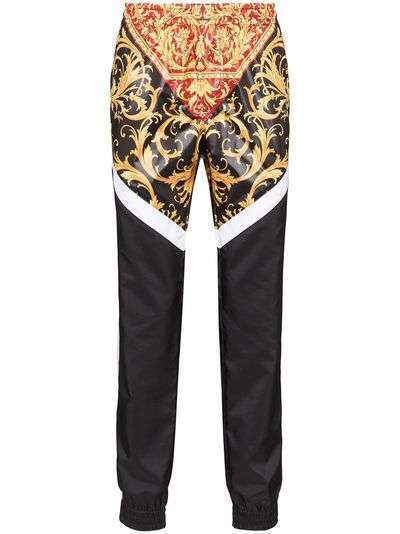 Versace спортивные брюки с принтом