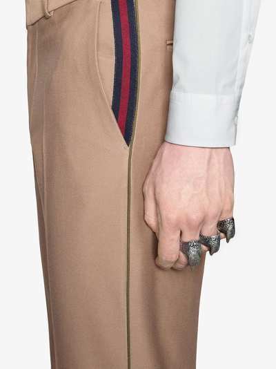 Gucci брюки в стиле 60-х с отделкой Web