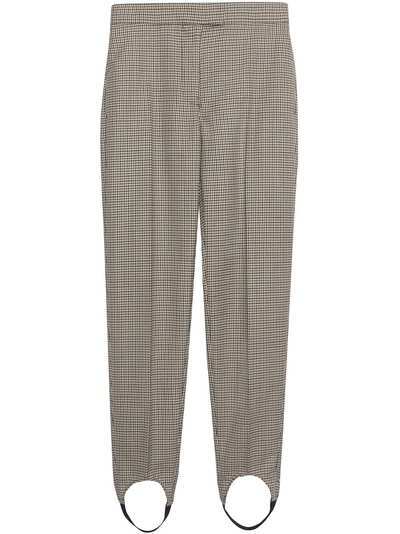 Burberry эластичные брюки с ломаную клетку со штрипками