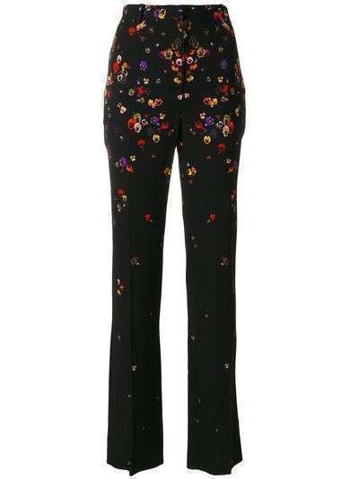 Givenchy строгие брюки с цветами