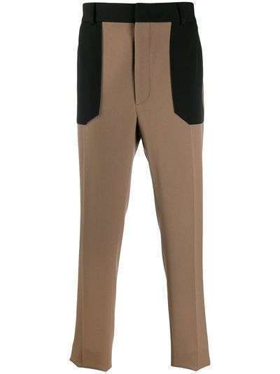 Fendi брюки с накладным карманом и контрастной окантовкой