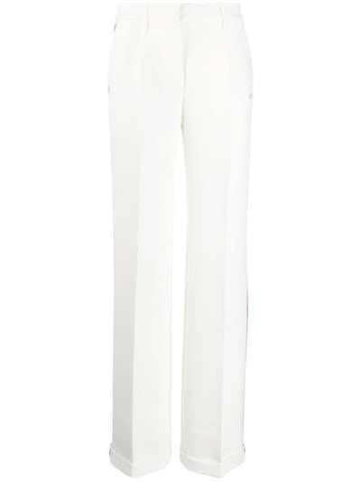 Off-White брюки строгого кроя с контрастной отделкой