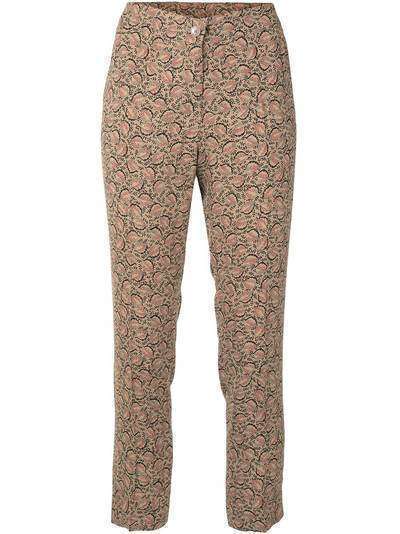 Etro брюки кроя слим с цветочным принтом
