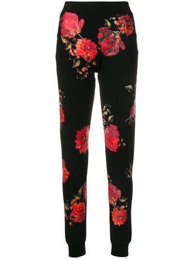 Philipp Plein floral fitted trousers