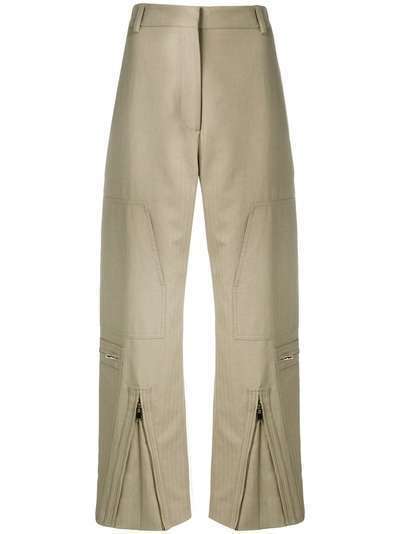 Stella McCartney укороченные брюки с молниями спереди