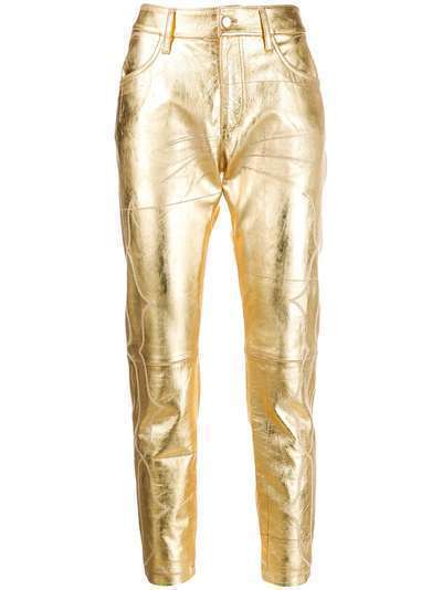 Golden Goose укороченные брюки с вышивкой