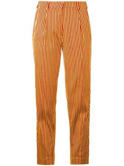 Etro полосатые укороченные брюки