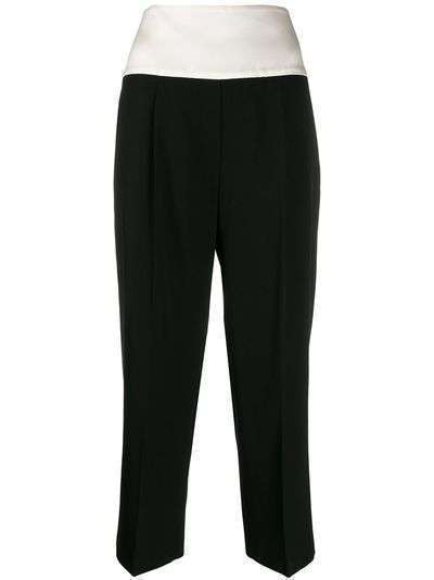 Givenchy укороченные брюки с контрастным поясом