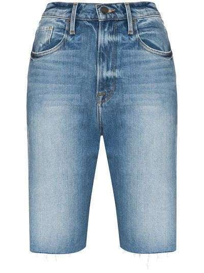 FRAME джинсовые шорты Le Vintage Bermuda с эффектом потертости