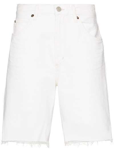 AGOLDE джинсовые шорты с завышенной талией и необработанными краями