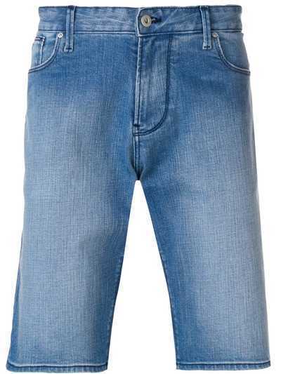 Emporio Armani джинсовые шорты прямого кроя