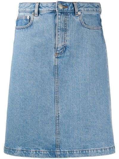 A.P.C. джинсовая юбка прямого кроя