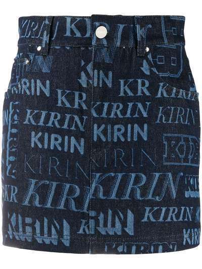Kirin джинсовая юбка с логотипом
