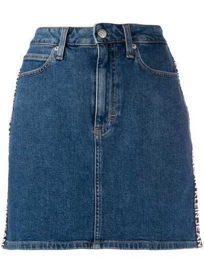Calvin Klein Jeans джинсовая юбка с логотипом