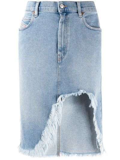Diesel джинсовая юбка асимметричного кроя