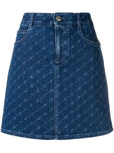 Stella McCartney джинсовая юбка с логотипом