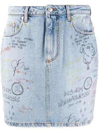 MSGM джинсовая юбка мини